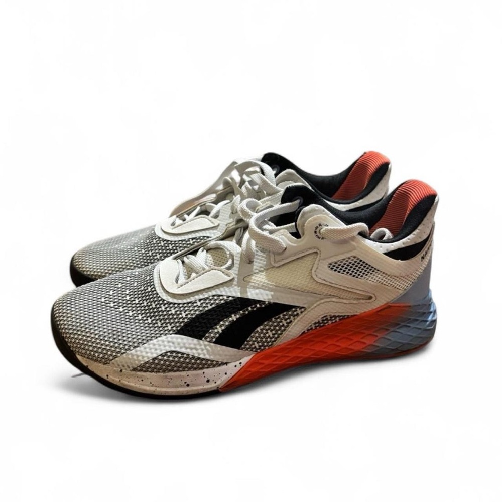 Reebok Nano 2.0 White and Orange Sneakers